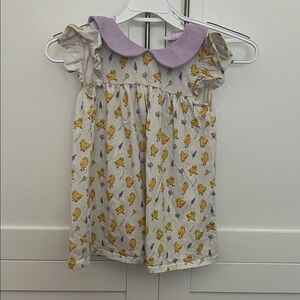 Purple and Yellow Kids Casual Dress